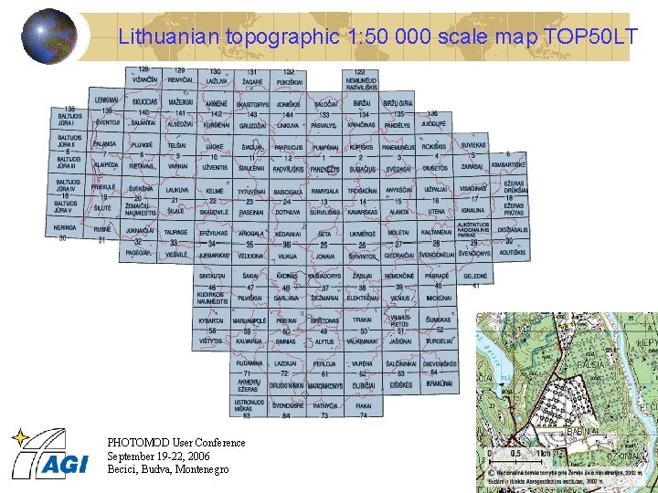 Lithuanian topographic 1: 50 000 scale map TOP 50 LT PHOTOMOD User Conference September
