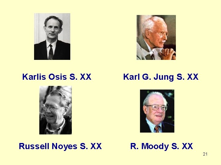 Karlis Osis S. XX Russell Noyes S. XX Karl G. Jung S. XX R.