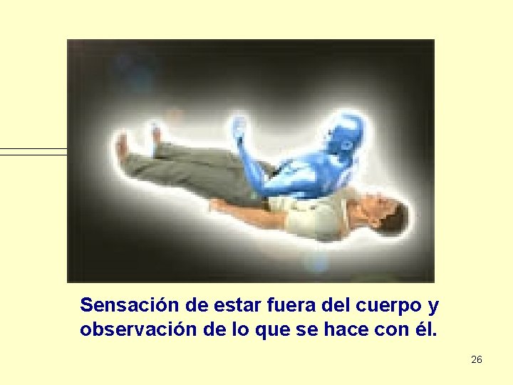 Sensación de estar fuera del cuerpo y observación de lo que se hace con