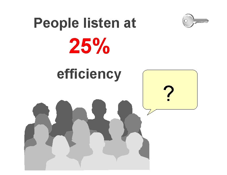 People listen at 25% efficiency ? 