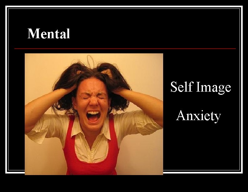 Mental Self Image Anxiety 