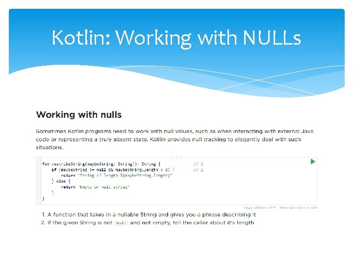 Kotlin: Working with NULLs 