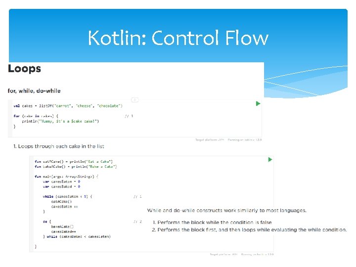 Kotlin: Control Flow 