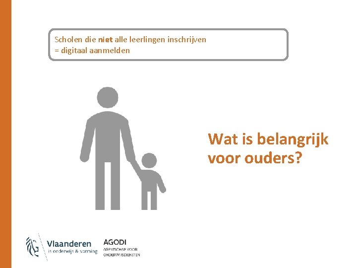 Scholen die niet alle leerlingen inschrijven = digitaal aanmelden Wat is belangrijk voor ouders?