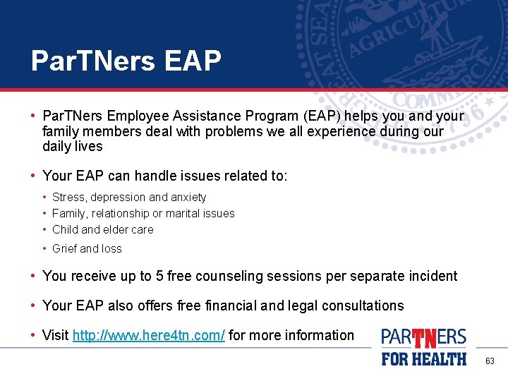 Par. TNers EAP • Par. TNers Employee Assistance Program (EAP) helps you and your