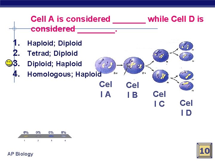 Cell A is considered _______ while Cell D is considered ____. 1. 2. 3.