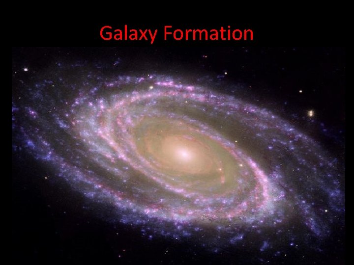 Galaxy Formation • Galaxy formation is hypothesized to occur as a result of tiny