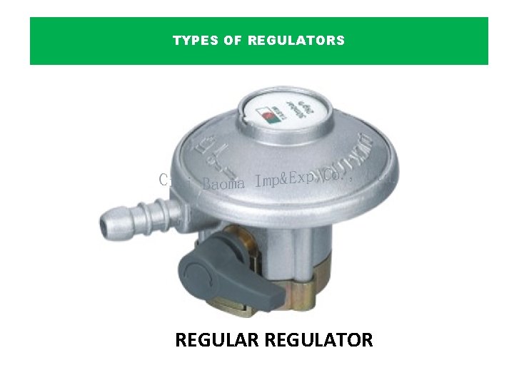 TYPES OF REGULATORS REGULAR REGULATOR 