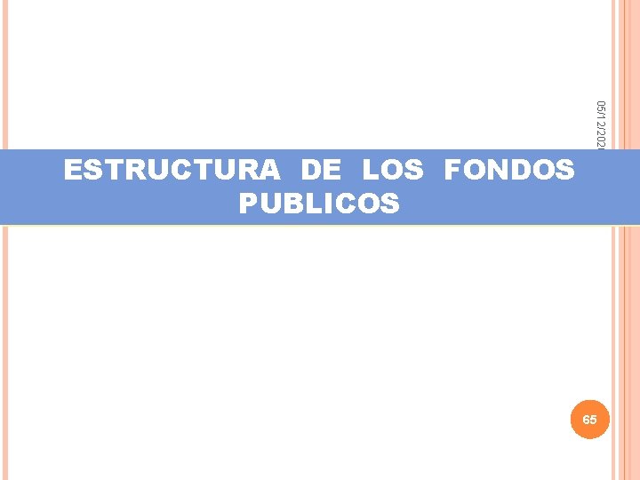 05/12/2020 ESTRUCTURA DE LOS FONDOS PUBLICOS 65 