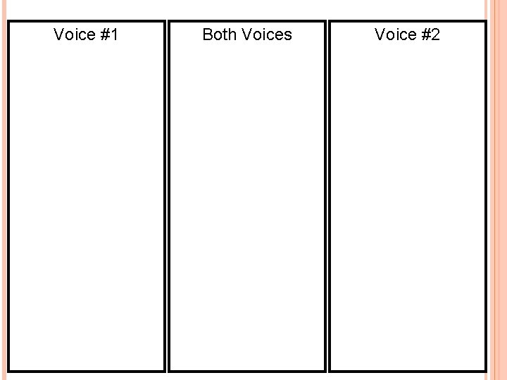 Voice #1 Both Voices Voice #2 