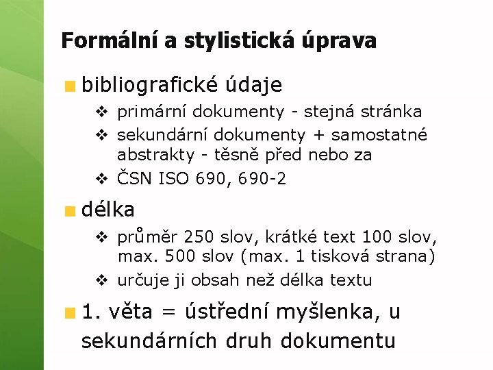 Formální a stylistická úprava bibliografické údaje v primární dokumenty - stejná stránka v sekundární