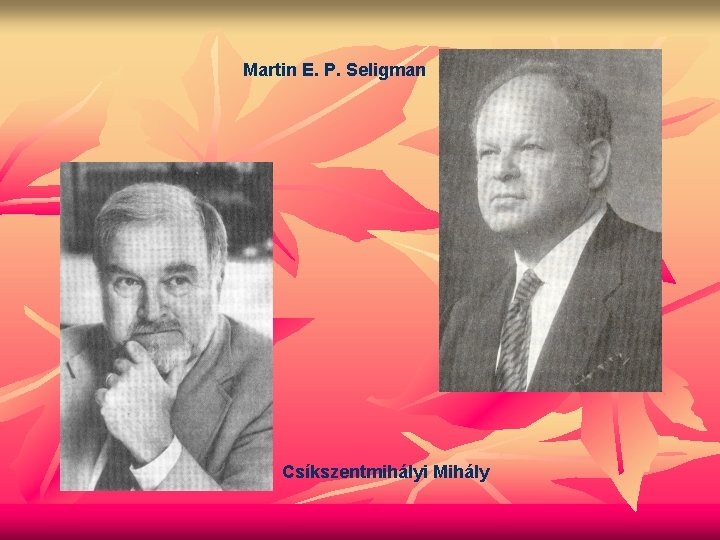 Martin E. P. Seligman Csíkszentmihályi Mihály 