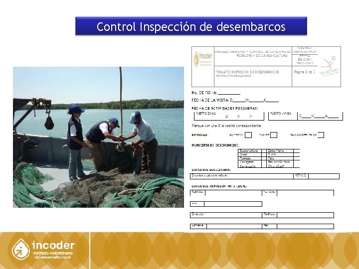 Control Inspección de desembarcos 