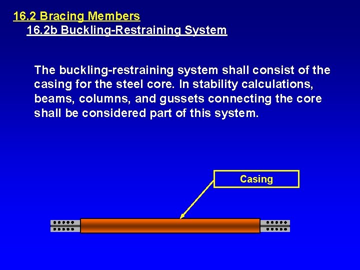 16. 2 Bracing Members 16. 2 b Buckling-Restraining System The buckling-restraining system shall consist