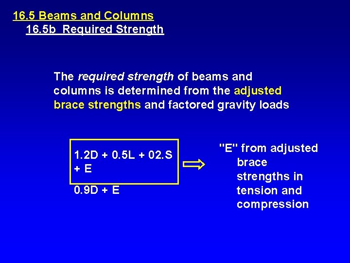 16. 5 Beams and Columns 16. 5 b Required Strength The required strength of