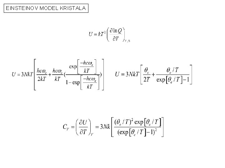 EINSTEINOV MODEL KRISTALA 