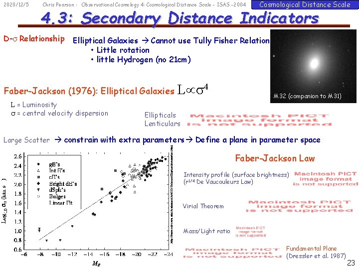 2020/12/5 Chris Pearson : Observational Cosmology 4: Cosmological Distance Scale - ISAS -2004 Cosmological