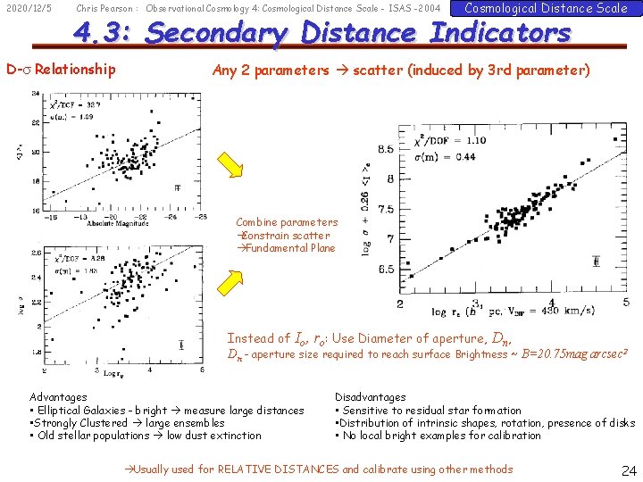 2020/12/5 Chris Pearson : Observational Cosmology 4: Cosmological Distance Scale - ISAS -2004 Cosmological
