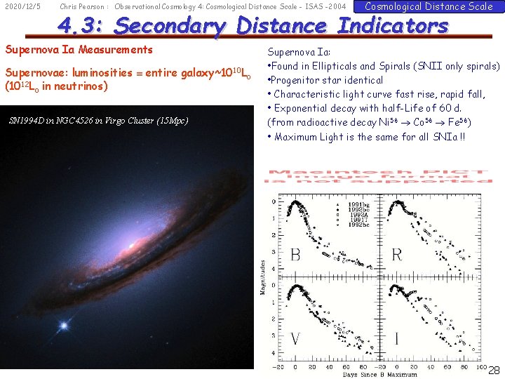 2020/12/5 Chris Pearson : Observational Cosmology 4: Cosmological Distance Scale - ISAS -2004 Cosmological