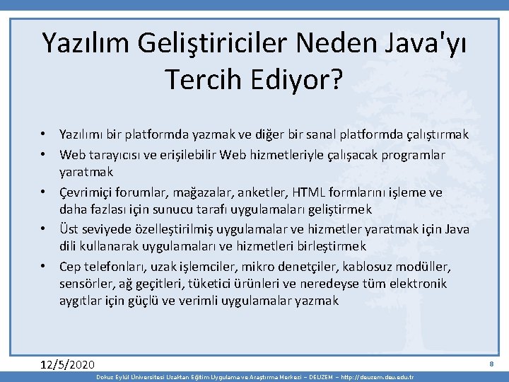 Yazılım Geliştiriciler Neden Java'yı Tercih Ediyor? • Yazılımı bir platformda yazmak ve diğer bir