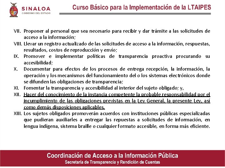 VII. Proponer al personal que sea necesario para recibir y dar trámite a las