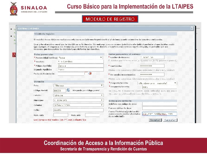 MODULO DE REGISTRO 