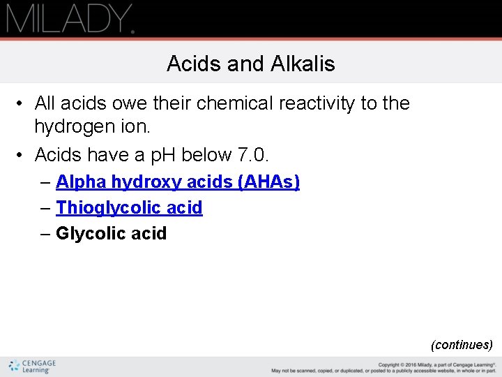 Acids and Alkalis • All acids owe their chemical reactivity to the hydrogen ion.