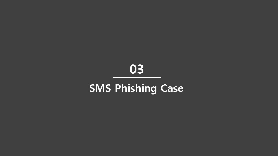 03 SMS Phishing Case 