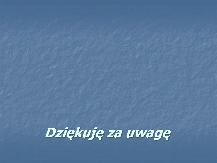 Dziękuję za uwagę 