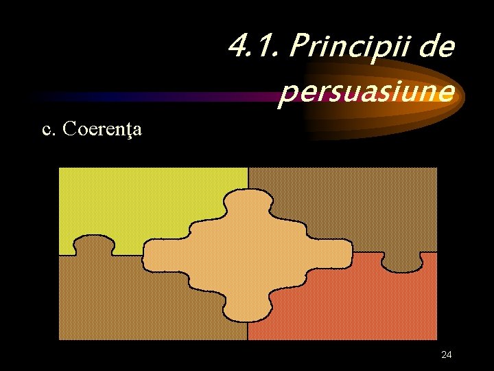 4. 1. Principii de persuasiune c. Coerenţa 24 