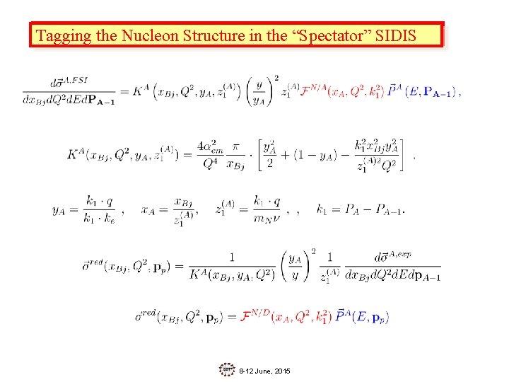 Tagging the Nucleon Structure in in the “Spectator” SIDIS Tagging 8 -12 June, 2015