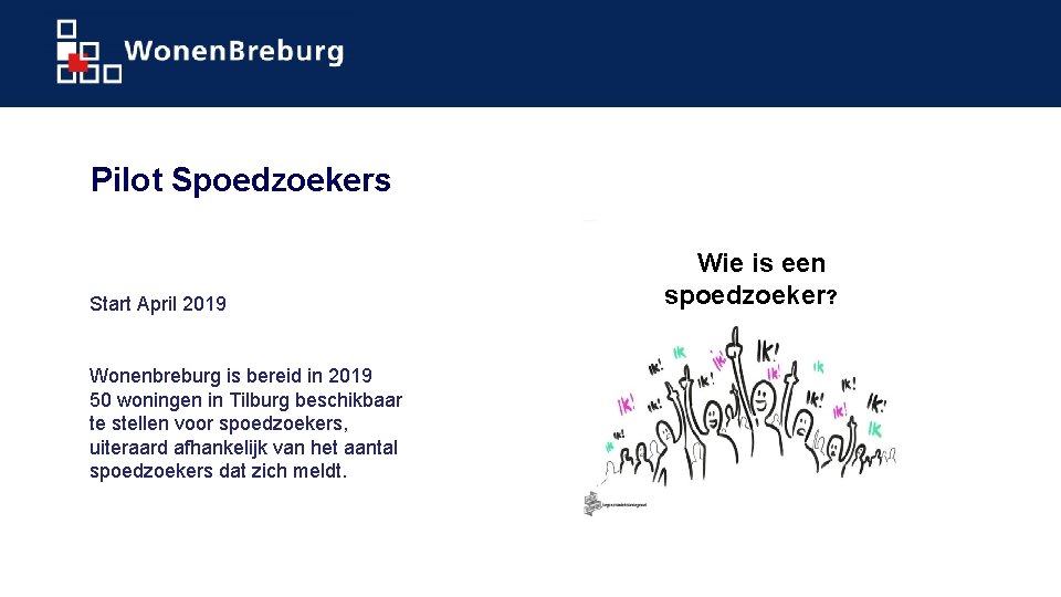 Pilot Spoedzoekers Wie is een Start April 2019 Wonenbreburg is bereid in 2019 50