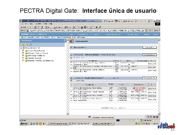 PECTRA Digital Gate: Interface única de usuario 