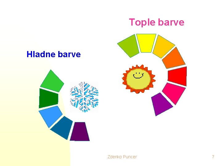 Tople barve Hladne barve Zdenko Puncer 7 