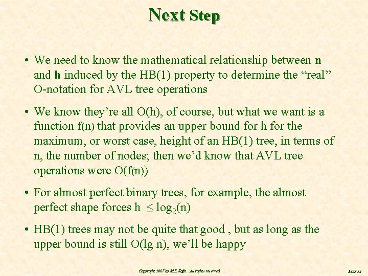 Next Step • We need to know the mathematical relationship between n and h