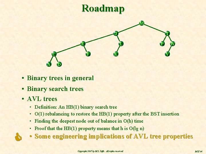 Roadmap M T J E C A L F K P W V D