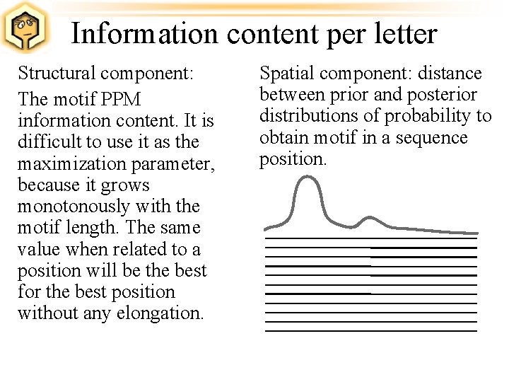 Information content per letter Structural component: The motif PPM information content. It is difficult