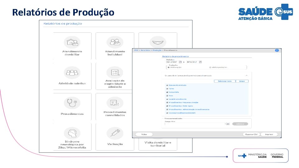 Relatórios de Produção 