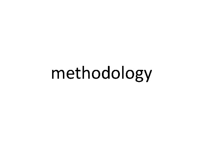 methodology 