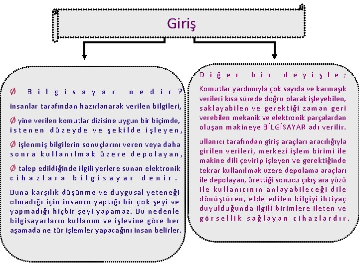  Giriş D i ğ e r b i r d e y i