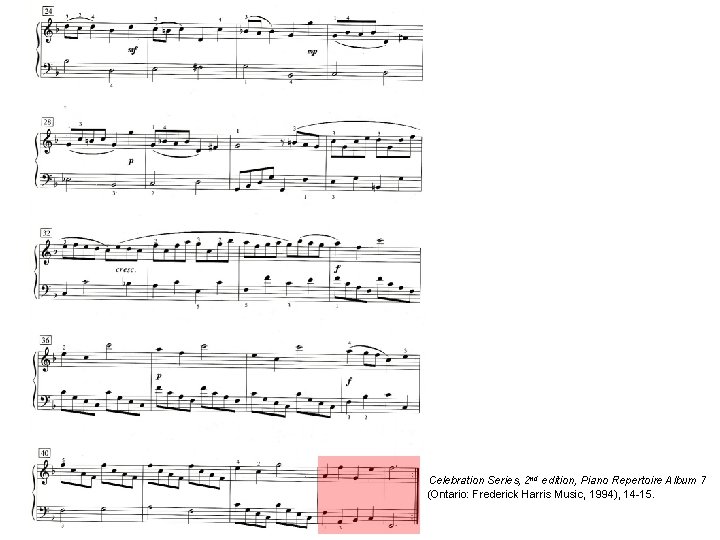 Celebration Series, 2 nd edition, Piano Repertoire Album 7 (Ontario: Frederick Harris Music, 1994),