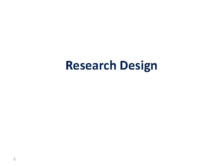 Research Design 8 