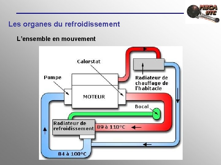 Les organes du refroidissement L’ensemble en mouvement 