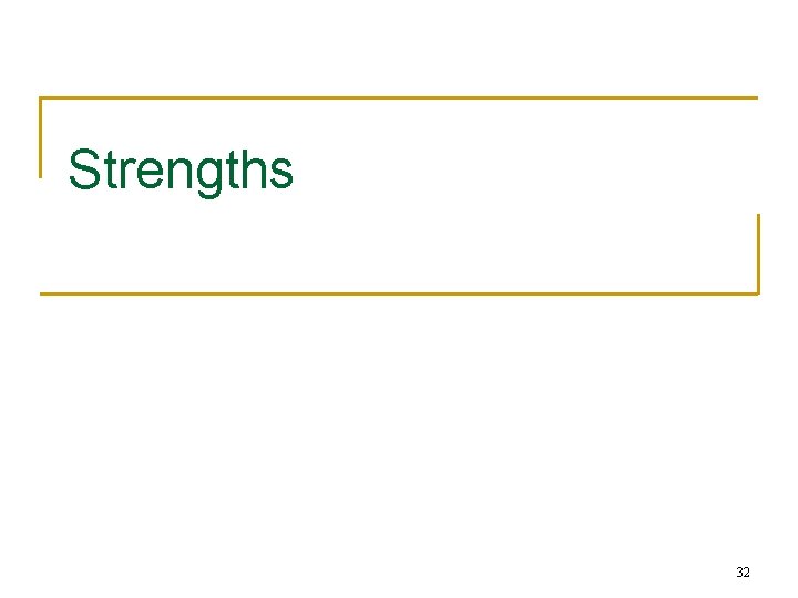 Strengths 32 