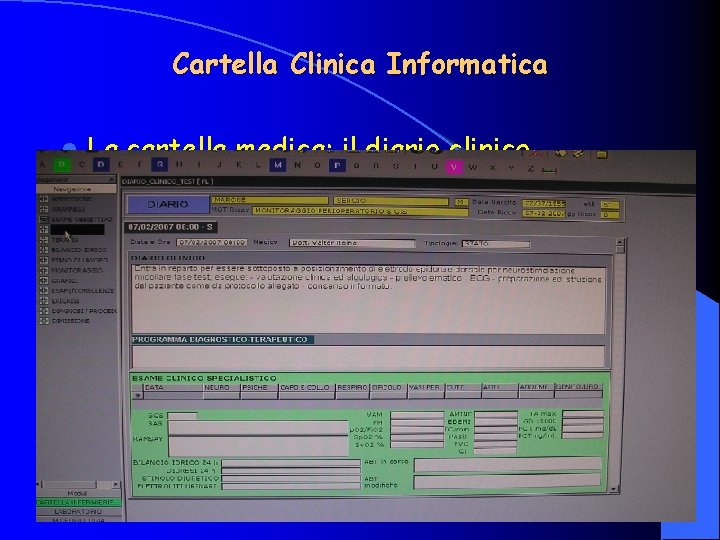 Cartella Clinica Informatica l La cartella medica: il diario clinico 