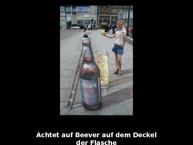 Achtet auf Beever auf dem Deckel der Flasche 