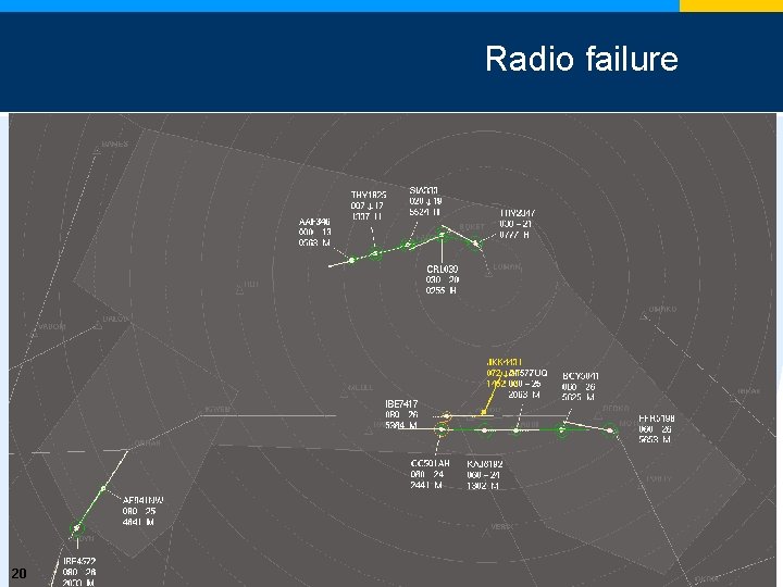 Radio failure 20 