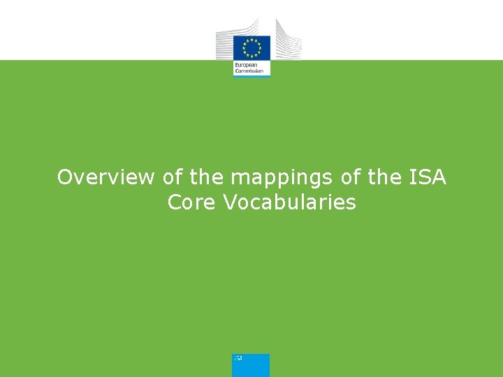 Overview of the mappings of the ISA Core Vocabularies 