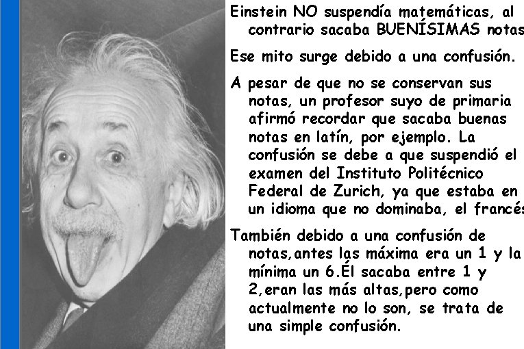 Einstein NO suspendía matemáticas, al contrario sacaba BUENÍSIMAS notas Ese mito surge debido a
