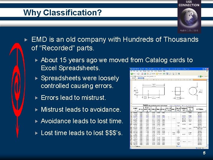 Why Classification? EMD is an old company with Hundreds of Thousands of “Recorded” parts. Why Classification? EMD is an old company with Hundreds of Thousands of “Recorded” parts.